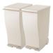 kcud Koo do slim pedal #30 K all beige 2 piece set trash can 33 liter slim kitchen dumpster pedal type cover attaching minute another 45 liter .. sack correspondence 