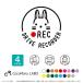 u..do RaRe ko стикер наклейка круглый REC регистратор пути (drive recorder) установка машина видеозапись средний разрезной машина стикер регистратор пути (drive recorder) установка машина новая машина автомобильный камера 