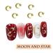 10 штук входит Nailparts три день месяц moon месяц Gold silver metallic ru детали заклепки ногти сопутствующие товары искусство детали декоративный элемент материалы золотой серебряный 