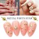 10 штук входит Nailparts diamond metal детали . звезда Gold заклепки ногти сопутствующие товары Star искусство детали декоративный элемент материалы золотой серебряный 