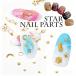  примерно 50 штук входит Nailparts Star звезда заклепки Gold стойка mid цельный metal детали заклепки ногти сопутствующие товары Star искусство детали декоративный элемент материалы золотой серебряный 