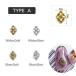 5 штук входит metal детали Nailparts Conti . бирюзовый способ Gold серебряный заклепки ногти сопутствующие товары искусство детали Nailparts 