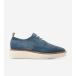  Cole Haan Colehaan оригинал Grand платформа wing chip оскфорд womens W30987 Denim замша / слоновая кость 