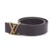  Louis Vuitton LV belt leather Brown leather belt leather belt LV Logo simple tea color used free shipping 
