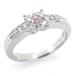 0.45ct�V�R�_�C�������h �����O 12.5�� Pt900 0.05ct�s���N�_�C�������h �_�C�� �t�����[���`�[�t �� �v���`�i �n��7.2g ���� ��������