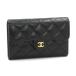  Chanel matelasse medium заслонка бумажник AP0232 Random серийный черная икра s gold черный Gold металлические принадлежности чёрный CC б/у бесплатная доставка 