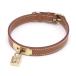  Hermes dog color Kelly Brown Gold metal fittings leather necklace dog small size dog pet *F stamp 2009 year manufacture necklace pet accessories used free shipping 