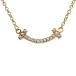  Tiffany T Smile подвеска Mini 62617772 K18RG бриллиант T Smile колье rose Gold металлы 2.3g б/у бесплатная доставка 