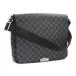  Louis Vuitton dist liktoMM NV2 N40350 Damier gla Fit сумка на плечо сумка "почтальонка" черный серый б/у бесплатная доставка 