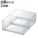  мелкие вещи кейс прозрачный S глубокий type 2 раздел настольный место хранения бардачок ( место хранения box место хранения кейс для украшений cosme гигиенический мелкие вещи место хранения в машине накладывающийся перегородка .)