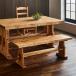  обеденный bench 2 местный . натуральное дерево Country style ширина 125cm ( чистота Северная Европа сосна материал под дерево из дерева bench стул стул стул одиночный товар конечный продукт )