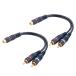 EIGHTNOO RCA кабель ответвление 2 шт 21.5cm красный белый разделение 1RCA женский to 2RCA мужской видео аудио Y type RCA аудио кабель позолоченный терминал стерео o-
