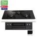 [PD-829W-U75GZ]paroma встроенный газовая плитка with naBlack Line прозрачный gala Stop ma чай черный 75cm модель чуть более тепловая мощность ( левый * правый ) пропан paloma