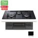 [PD-743W-75GZ/12A13A]paroma встроенный газовая плитка BRilliO( желтохвост rio ) Black Line(bla Klein ) прозрачный gala Stop ma чай черный 75cm город газ 