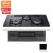 [PD-743W-60GZ/12A13A]paroma встроенный газовая плитка BRilliO( желтохвост rio ) Black Line(bla Klein ) прозрачный gala Stop ma чай черный 60cm город газ 