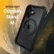 iPhone 16 �P�[�X �N���A MagSafe �Ή� �X�^���h �����O�t�� �ϏՌ� �X�}�z�P�[�X �}�O�Z�[�t �����O �X�}�z�J�o�[ iPhone16 �Ή� MagEasy Odyssey Stand M