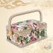  шкатулка для швейных принадлежностей из дерева цветочный принт zonchi- держать рука имеется коробка для швейных принадлежностей кейс для хранения бардачок как . легкий в использовании Северная Европа способ . симпатичный ящик для инструментов 