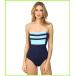 DKNY&nbsp;Slip&nbsp;Stripes&nbsp;Bandeau&nbsp;Maillot&nbsp;One-Piece&nbsp;�f�B�[�P�[�G�k���C&nbsp;One&nbsp;Piece&nbsp;Swimsuits&nbsp;WOMEN&nbsp;���f�B�[�X&nbsp;Currant
