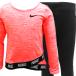  бесплатная доставка NIKE Nike ребенок одежда Kids трикотажный джемпер с длинным рукавом футболка леггинсы верх и низ выставить девочка 3T 92~98cm 100cm