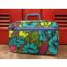  Vintage 70's*Bantam Travelware retro цветочный принт багажник сумка синий S*200130s4-bag-trk чемодан путешествие портфель 
