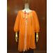  Vintage ~70's*Lisette see-through negligee orange S*210421s1-w-lsdrs 60s1960s1970s night dress pyjamas feather woven 