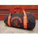  Vintage *HUNTINGTON BEACH OILERS two цветный парусина сумка "Boston bag" чёрный × оранжевый *210618f9-bag-bstn ручная сумочка USAa потертость шик 