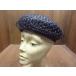  Vintage 50's60's* женский соломинка головной убор темно-синий M*210621i6-w-hd 1950s1960s пшеница .. шляпа шляпа 