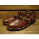  Vintage 40's*DEAD STOCK Peter Diamond Kids туфли с ремешками чай 20.5cm*210714i10-k-oshs 1940s неиспользуемый товар кожа обувь 