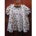  Vintage 40's* Kids общий рисунок крепдешин искусственный шелк One-piece *odst 1940s ребенок одежда короткий рукав 
