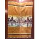  Vintage ~50's* Япония пейзаж шерсть покрывало size примерно 183cm × примерно 122cm*240105m4-blk одеяло декорации реимпорт сделано в Японии 