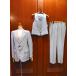 Vintage 70's*MONTGOMERY WARD полоса 3B костюм из трех частей серый *240126c5-m-suit 1970s выставить мужской блейзер 3 деталь 