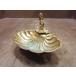  Vintage * с ножками Gold ракушка tray *240219i4-bxs латунь латунь tray интерьер смешанные товары USA