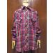  Vintage 70's*ELY WAGON BOSS Kids проверка длинный рукав рубашка в ковбойском стиле size 12*250723m8-k-lssh tops Корея производства детская одежда 