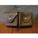  Vintage 40*s* милитари кожа подсумок для магазинов чай *260205d4-bag-ot армия предмет Швейцария армия кожа 
