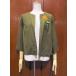  Vintage 40's50's* вышивка нашивка имеется шерсть болеро хаки *260502m8-w-cdg кардиган женский б/у одежда 