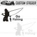  рыбалка человек женщина стикер рыбалка девушка fishing рыба рыбалка богатый улов универсальный машина мотоцикл custom sticker