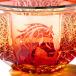Jewel Kiriko Red Horse Sekitoba. sake кубок янтарь золотой красный 