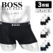  боксеры 3 шт. комплект Hugo Boss HUGO BOSS мужской мужчина нижнее белье джентльмен модный симпатичный хлопок хлопок высококлассный Logo one отметка одноцветный бренд 