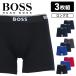  боксеры 3 шт. комплект длинный Hugo Boss HUGO BOSS мужской мужчина нижнее белье джентльмен модный симпатичный хлопок хлопок высококлассный Logo one отметка одноцветный бренд 