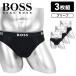 Brief брюки 3 шт. комплект Hugo Boss HUGO BOSS мужской мужчина нижнее белье джентльмен модный симпатичный хлопок хлопок высококлассный Logo one отметка одноцветный бренд 
