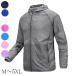 UV cut Parker женский Rush Guard женский body type покрытие .... длинный рукав ультрафиолетовые лучи меры выгоревший на солнце участок предотвращение с капюшоном . большой размер надеты .. легкий 
