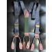  beautiful goods Polo Ralph Lauren peiz Lee pattern suspenders button stop silk / leather POLO RALPHLAUREN