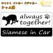  автомобиль m кошка siamese in Car стикер принт модель Cat in Car кошка in машина кошка наклейка переводная картинка 