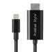  смартфон телевизор кабель USB TYPE-C HDMI зеркало кольцо 2m 200cm черный PGA PG-SUCTV2MBK