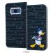 Galaxy S8 手帳型ケース ディズニー ドナルド カバー キャラ カードポケット ストラップホール 可愛い おしゃれ イングレム RT-DGS8T-DD