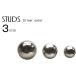  parts studs tack ( round size 3 kind ) / silver color 20 piece entering / hobby. person . worker san ./ leather craft raw materials .
