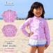  Rush Guard длинный рукав Kids девочка Zip выше Sanrio( Sanrio ) женщина . девушки купальный костюм герой ультрафиолетовые лучи предотвращение UV выгоревший на солнце участок предотвращение 