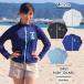  Rush Guard длинный рукав Zip выше девушки Kids Junior девочка женщина . купальный костюм UPF50+ UV блок ультрафиолетовые лучи предотвращение выгоревший на солнце участок предотвращение 