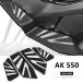  Raver мотоцикл аксессуары, нержавеющая сталь, Kawasaki 550 ak550 2022 2023.5, подставка под ноги, plate, плиссировать ak 550 550