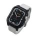 エレコム Apple Watch (アップルウォッチ) ケース バンパー 45mm [Apple Watch 8 7 対応] ZEROSHOCK 耐衝撃 衝撃吸収 ECG機能 心電図機能 対応 ブラック AW-21AB